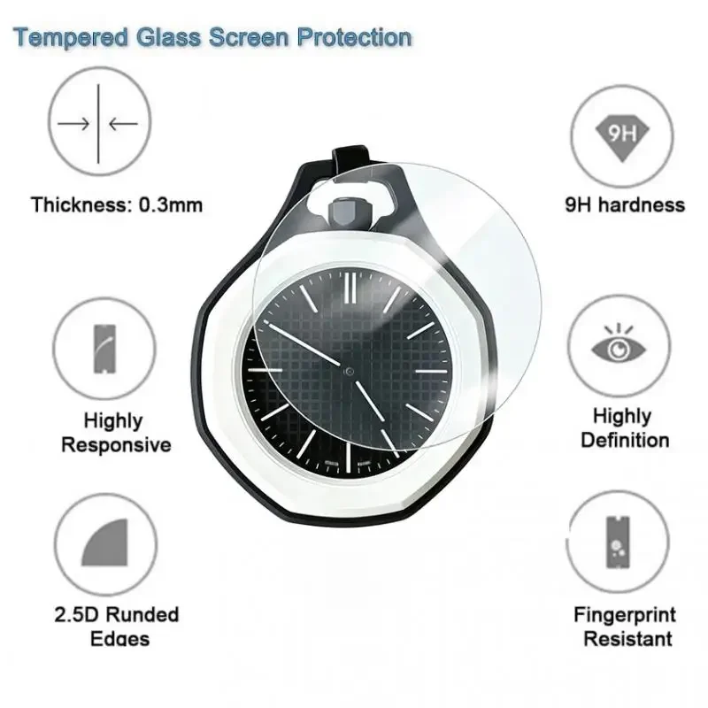 Фото 1-2 шт. в упаковке, защитная пленка из закаленного стекла 9H HD для Swatch x AP Royal Pop Pocket Watch, защитная пленка для экрана, устойчивая к царапинам, аксессуары №3