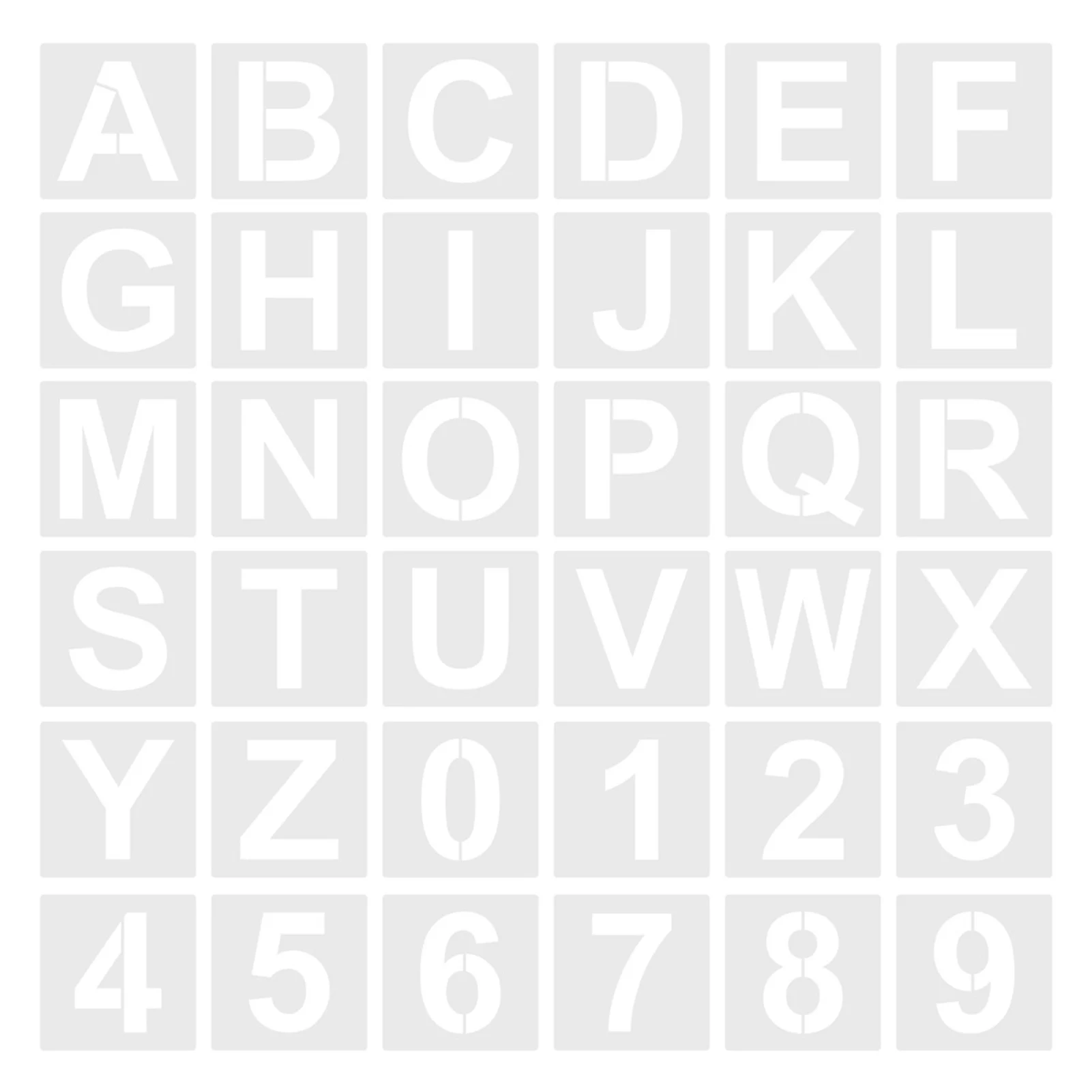 

36pcs 4inch Learning School Number Template Reusable DIY Signage Wall Craft Art Decoration Alphabet Letter Stencil Chalkboard