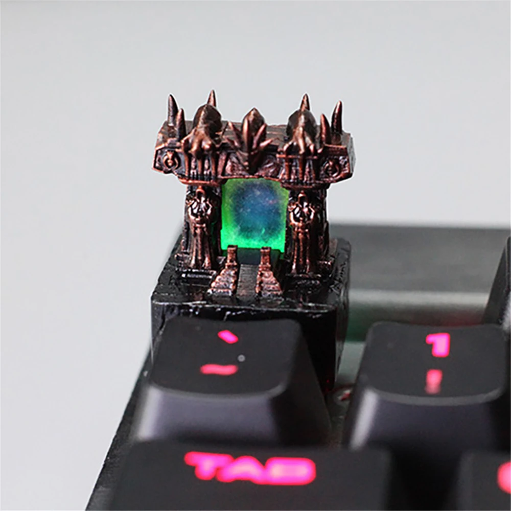 

Key Cap Mechanical Keyboards Keycap Personality Modeling World of Warcraft Dark Portal 3D Resin Cherry MX axis Keycaps R4 Height