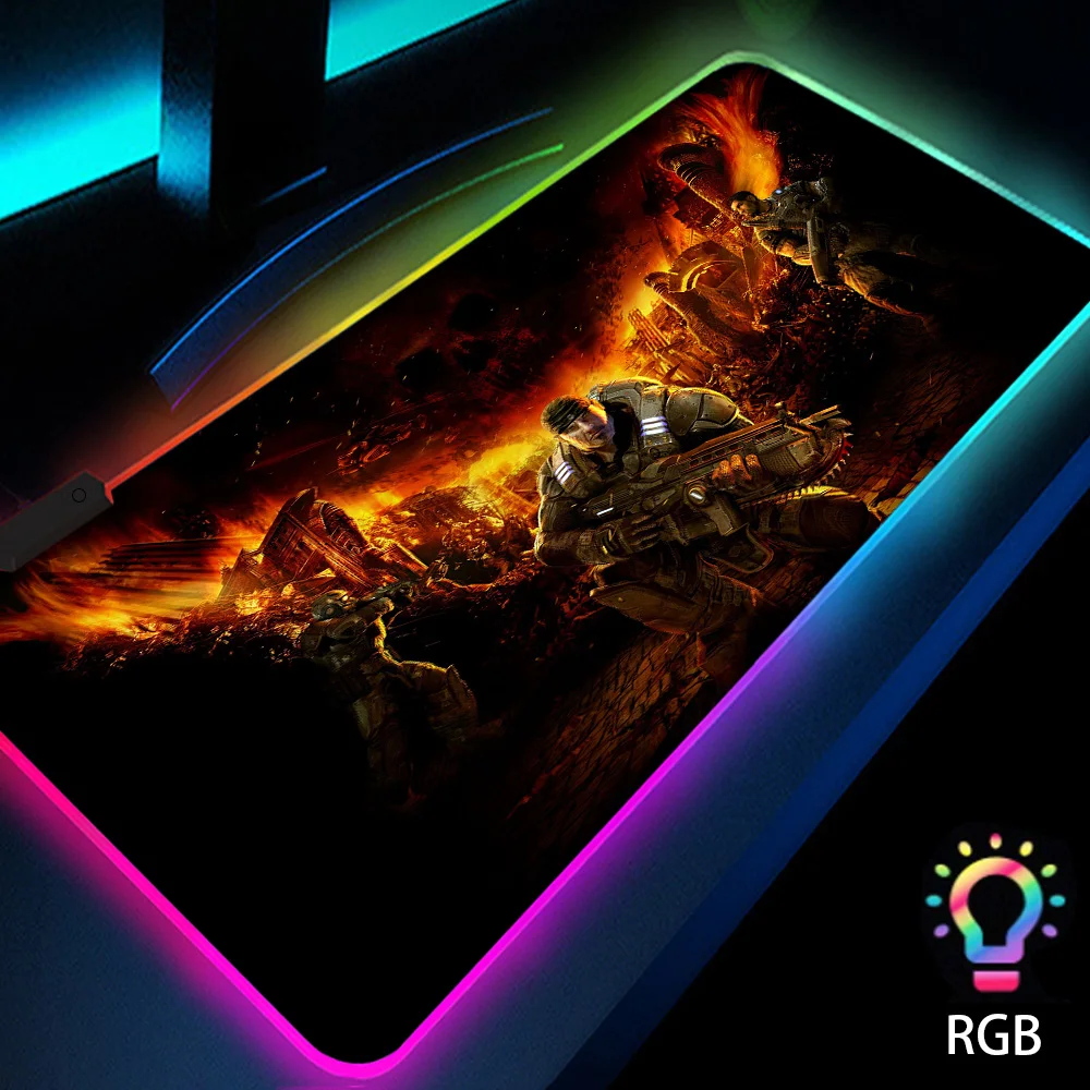 

Anime Mat Luminous Mouse Pad High Definition RGB Setup Gamer Keyboard Pad Wired Gaming Mouse Rubber LED Pad Mouse Luminous Mat