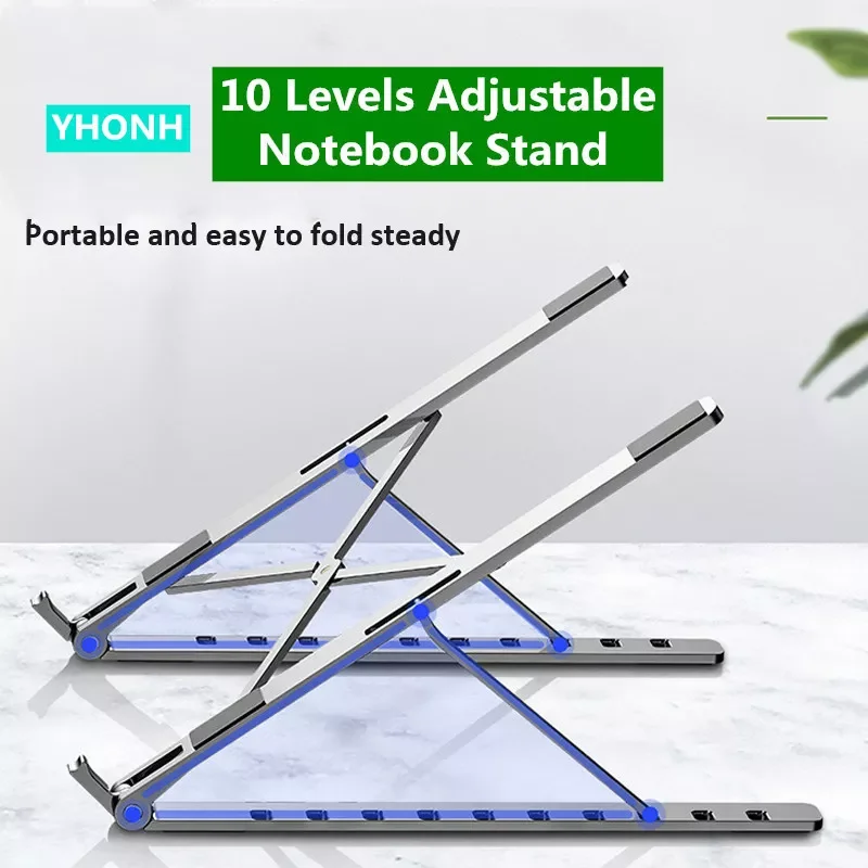 

Laptop Stand Rack X Style Adjustable Foldable Aluminum Alloy Office Desktop Notebook Holder Desk For 7-15 Inch Macbook Pro Air