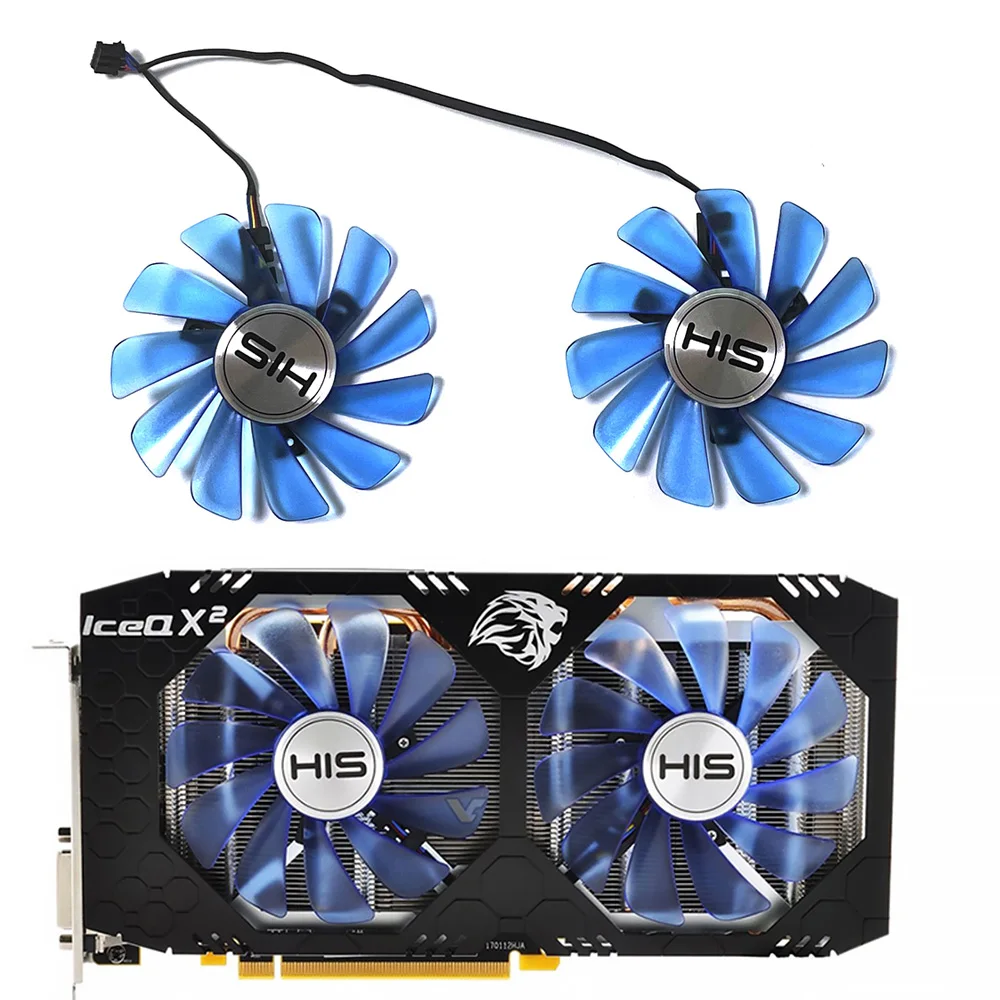 2 шт., охлаждающий вентилятор для видеокарты, DC 12 В, 85 мм, 4 контакта