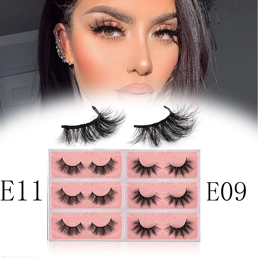 3D Real Mink False Eyelash Strip Lashes Wholesale Bulk Thick Fake Eyelashes Makeup Beauty Handmade Glitter Packing |