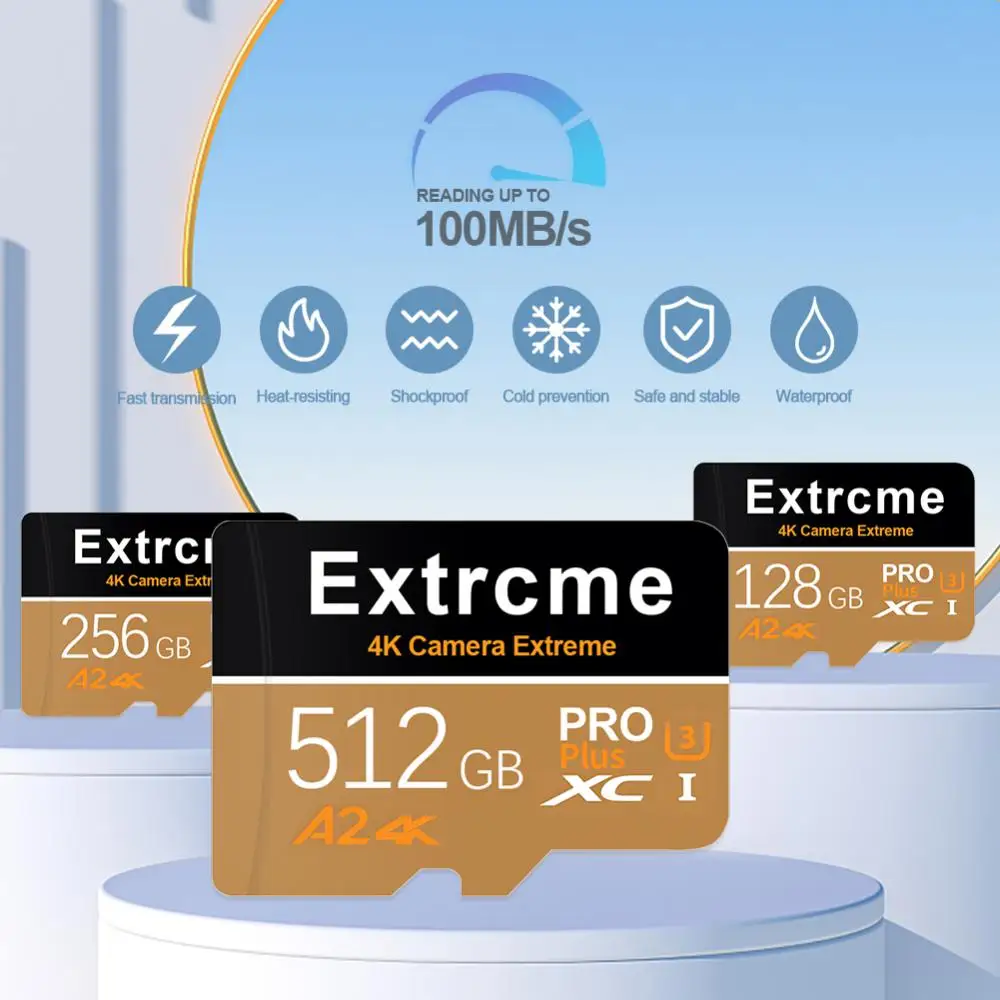 Высокоскоростная флэш-карта памяти SD/TF, 1 ТБ, 512 ГБ, 256 ГБ, 128 ГБ, 64 ГБ, класс 10, водонепроницаемая карта Micro TF SD для камеры телефона