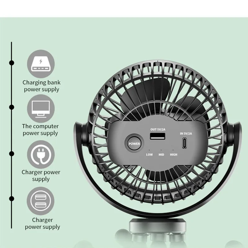 Электрический вентилятор-осьминог портативный USB-вентилятор для коляски