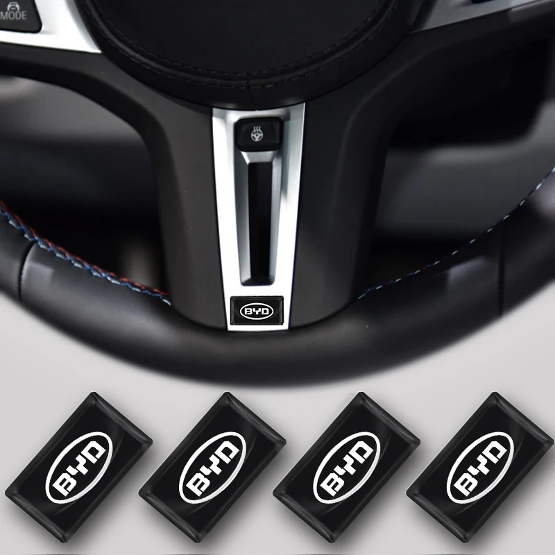 

10pcs Car Small Badge Steering Wheel Sticker For BYD F3 F0 S6 Battery Tang Suragical Mask EV 2021 G3 F3R Care Mascarilla Lithium