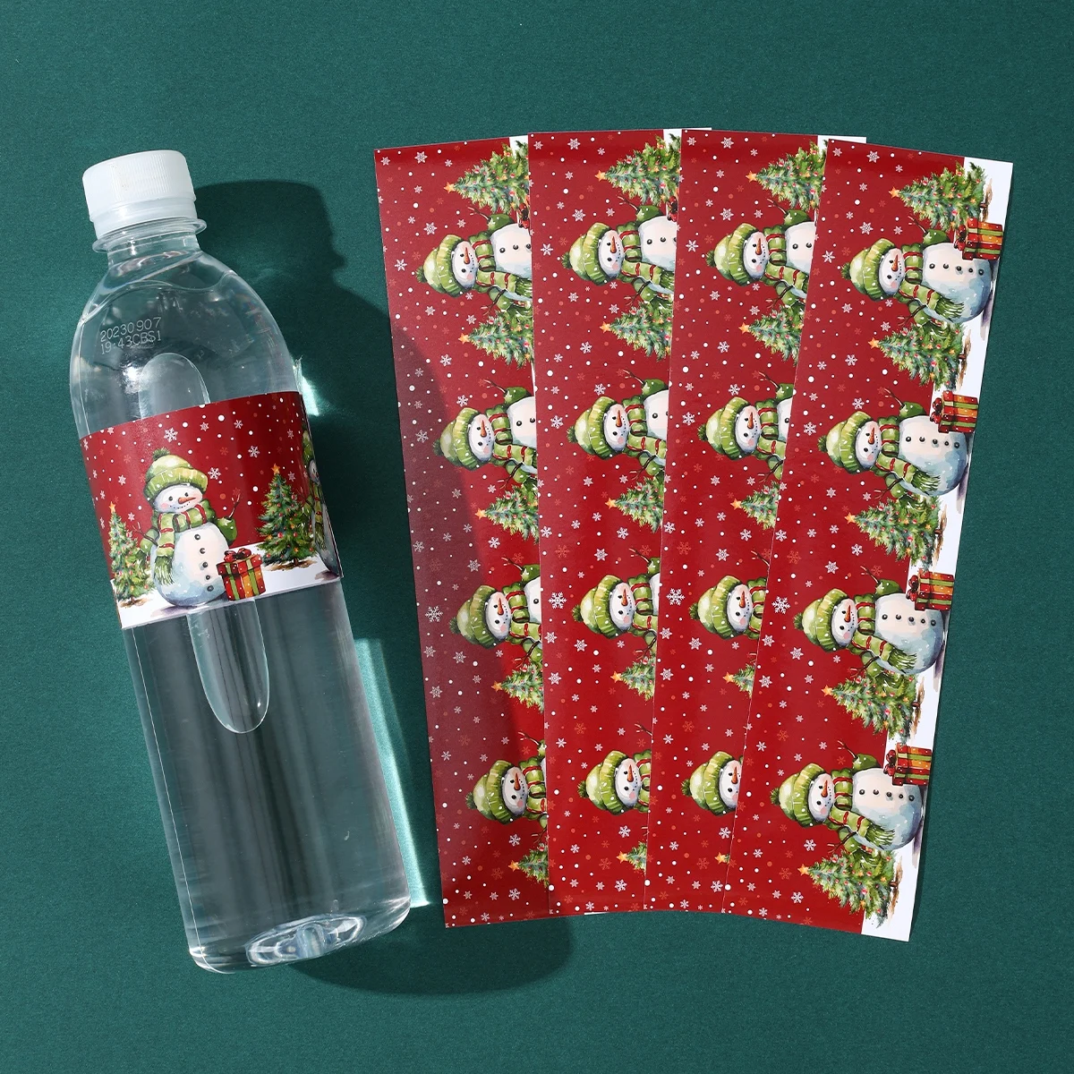 Рождественская наклейка на бутылку вина с Санта-Клаусом Рождественский Декор