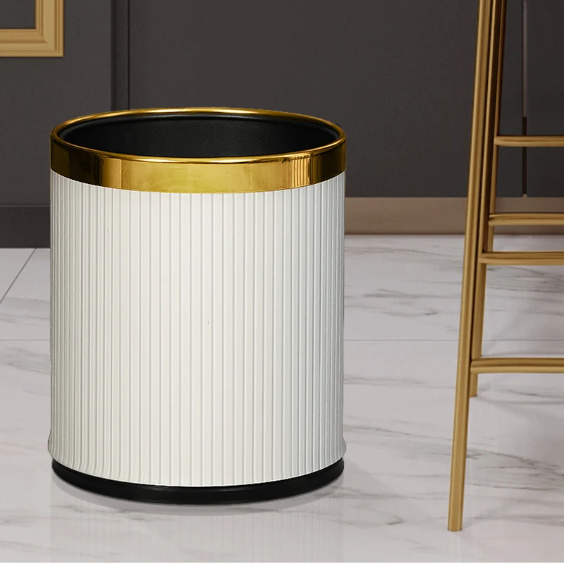 Living Room Toilette Trash Can Office luxury Toilette Metal Trash Can Rectangle Toilette Designer Cubo Basura Home Accessories