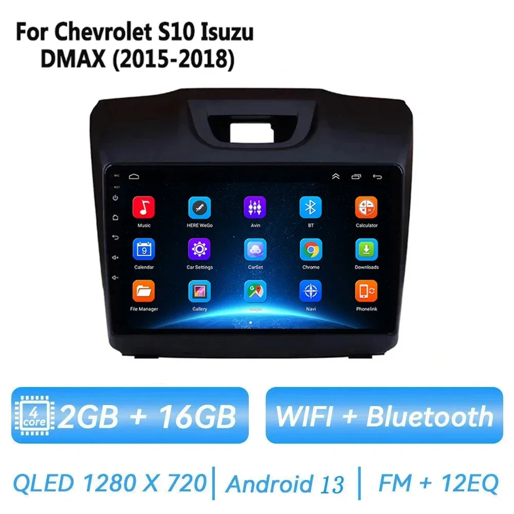 

Автомагнитола на Android 13 для Chevrolet TrailBlazer 2 S-10 S10, Колорадо для Isuzu D-Max DMAX, проигрыватель, магнитофон, 2din