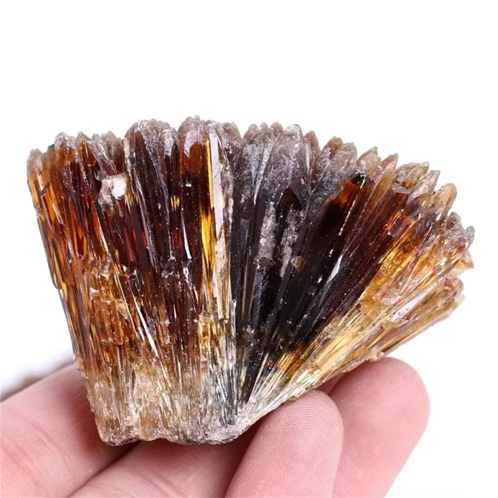 

Натуральный желтый янтарь кальцит кластер