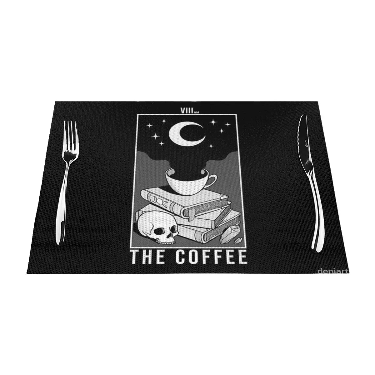 

The Coffee Travel Placemat Beautiful Glass Table Suitable for Barbecue Washable