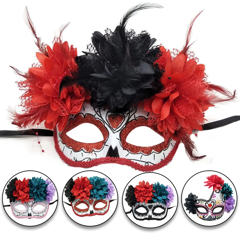 Женский Выпускной яркий реквизит мексиканский день мертвецов косплей костюм