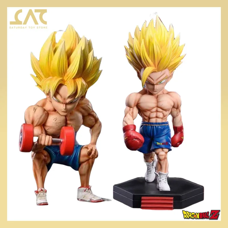 

17 см Драконий жемчуг гохань Гоку Вегета фитнес мышцы Dbz Супер сайян Аниме фигурки украшения модели куклы подарок для детей