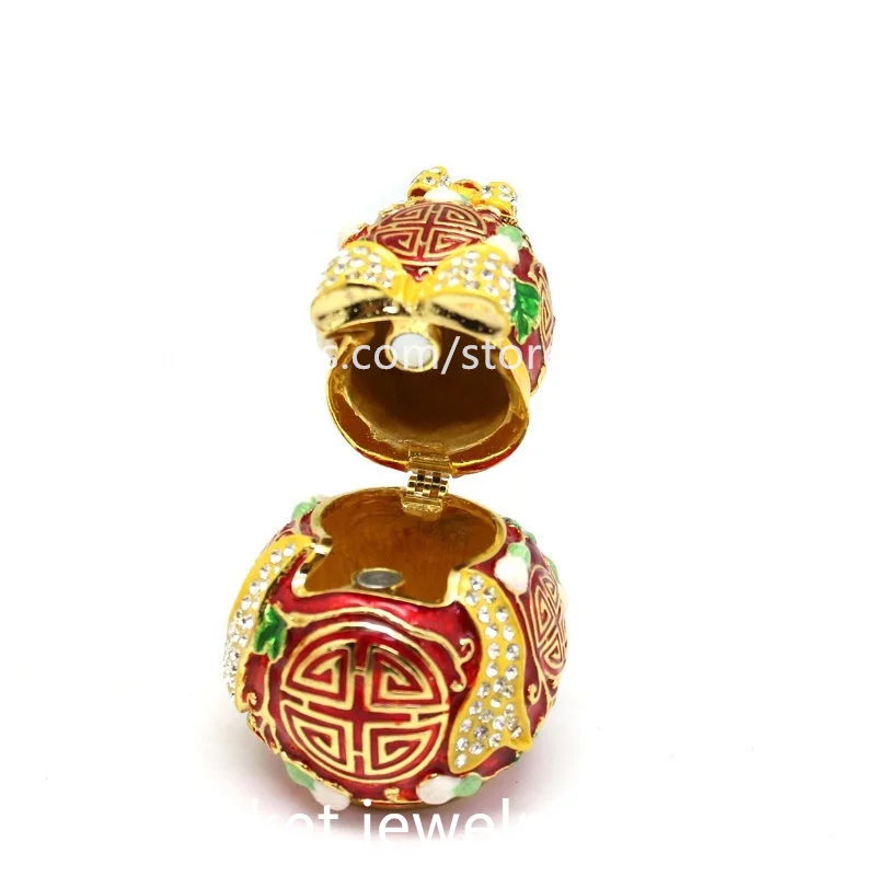 Collectible Calabash Trinket Jewelry Fengshui Cucurbit Metal Home Gourd Craft Dispplay 1 pc