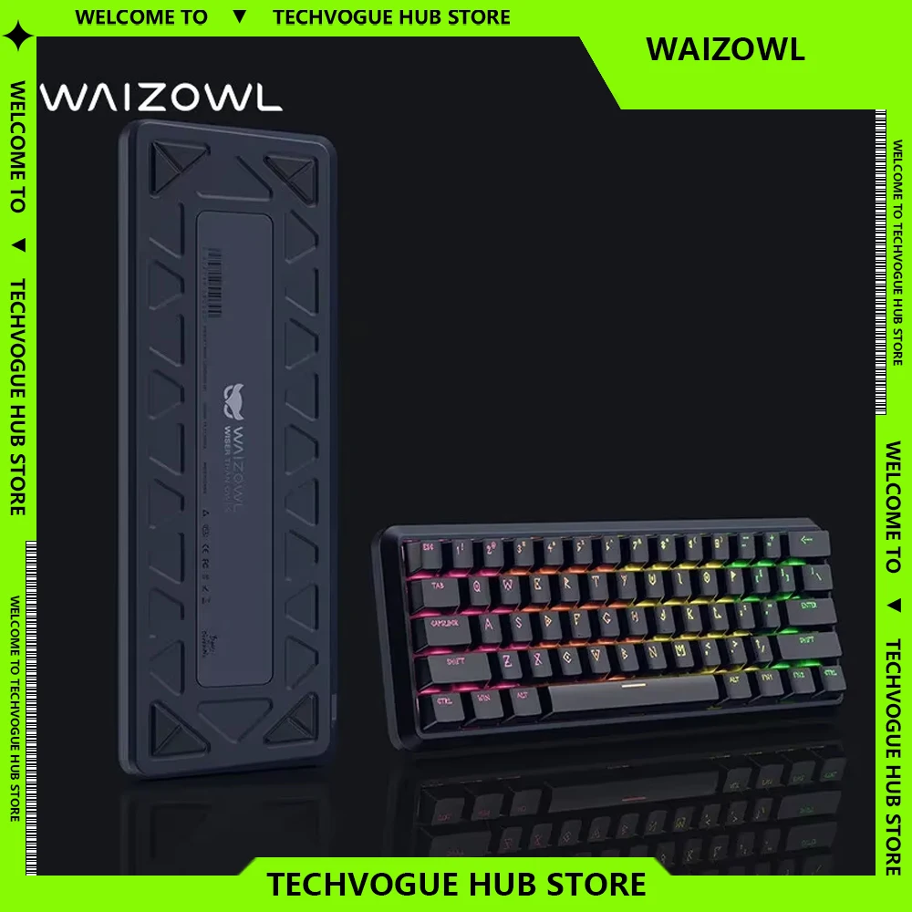 New Waizowl Lightning60 Magnetic Switch Mechanical Keyboard Wireless Hot swap RGB Custom Gamer PC Accessories Gifts