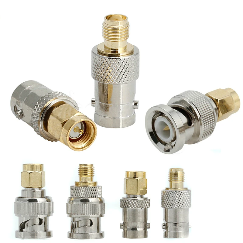 

4pcs BNC To SMA Connectors Type Male Female RF Connector Adapter Test Converter Kit Set