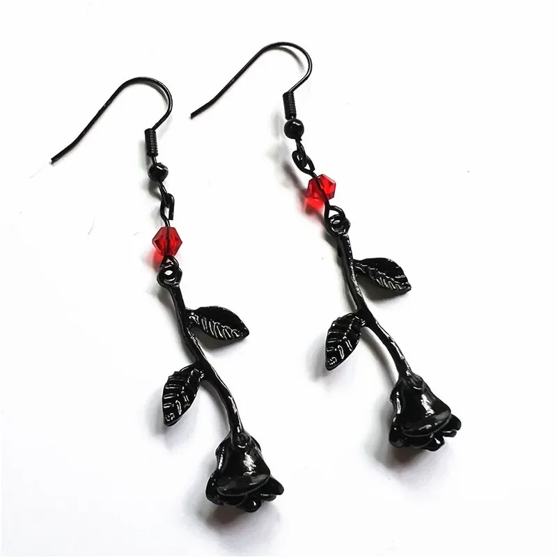 

Vintage Personalized Dark Gothic Rose Earrings Earrings Creative Skull Earrings Banquet Jewelry Accessories Gift