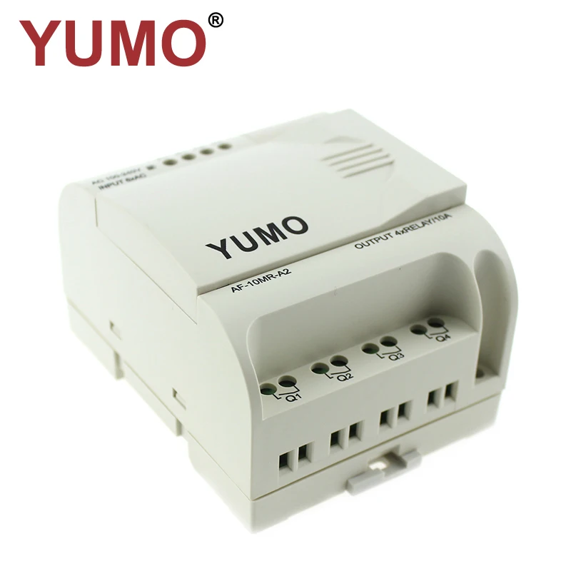 

YUMO high quality AF-10MR-A2 AC85V-240V 6 points AC digital input mini PLC programmable logic controller without LCD