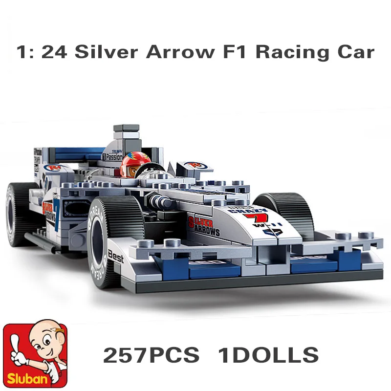 

Sport Cars Formula F1 Building Blocks City Silver Arrow Super Speed Racing Vehicle MOC Bricks Toys For Kids Boyfriend Gifts