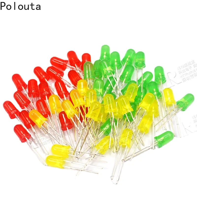 20 шт./компл. 5 мм светоизлучающие диоды светодиодные лампы супер яркие 3 фута белые