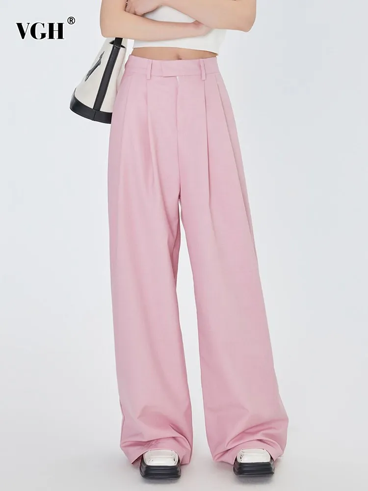 Элегантные однотонные Костюмные брюки XIZIHUPAN для женщин с высокой талией