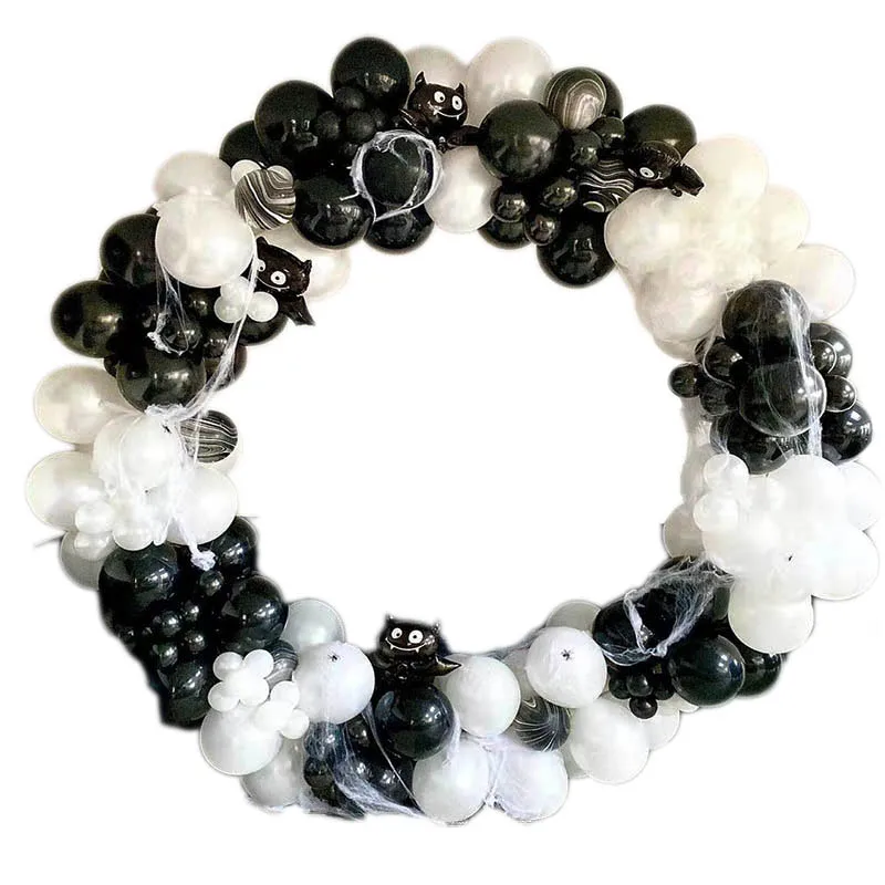 77 шт./комплект черно-белые латексные арки гирлянды воздушные шары украшения на