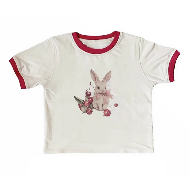 Футболка женская летняя в готическом стиле эстетичная уличная одежда для отдыха