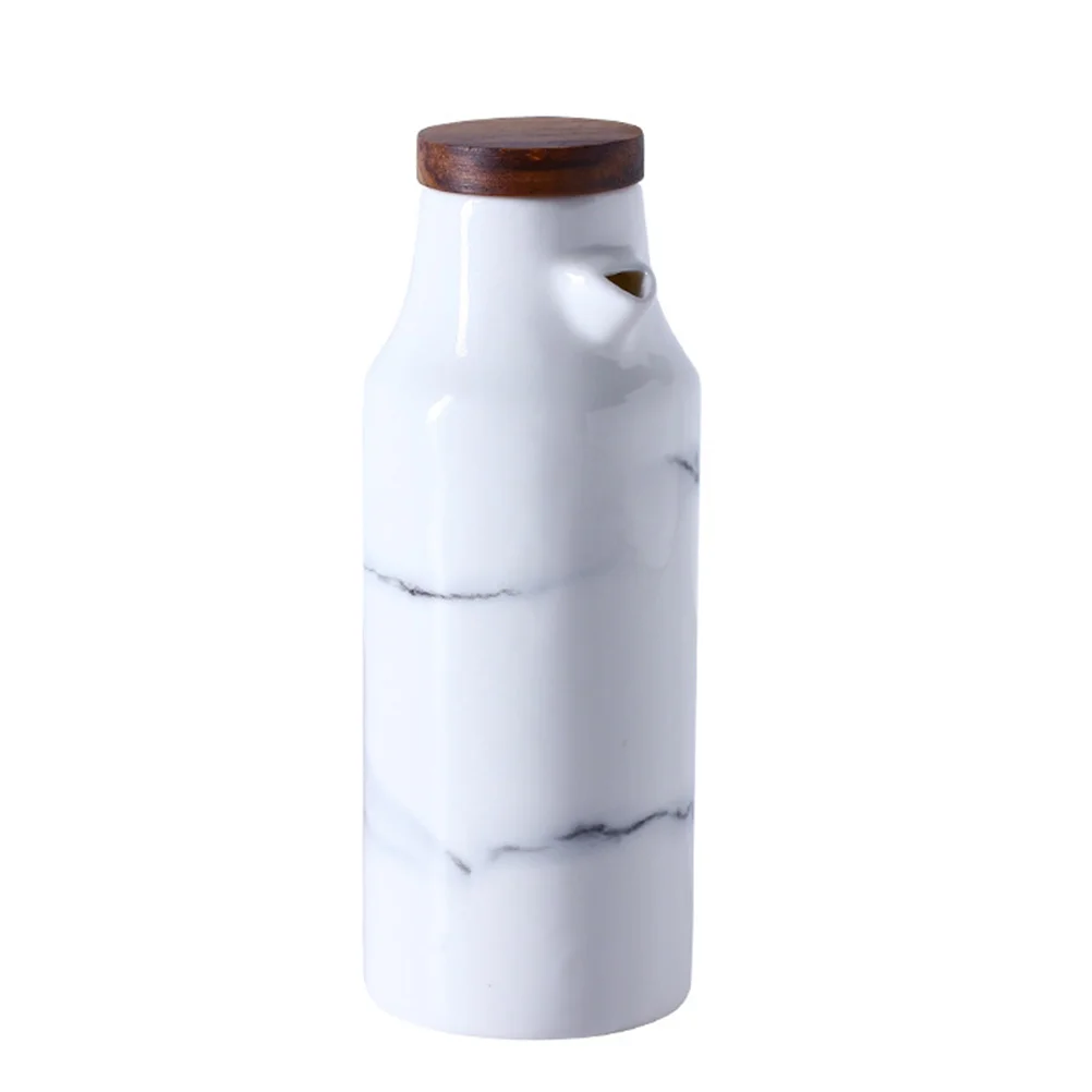 

Ceramic Soy Sauce Bottle Marbling Seasoning Dispenser Bottle Vinegar Oil Container