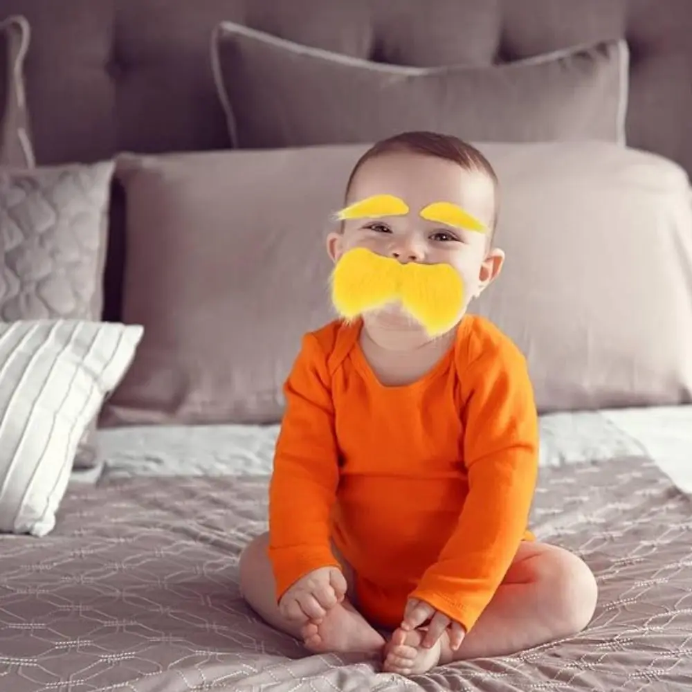 Желтые усы искусственные бриллианты имитация девушек эльф аксессуар для платья