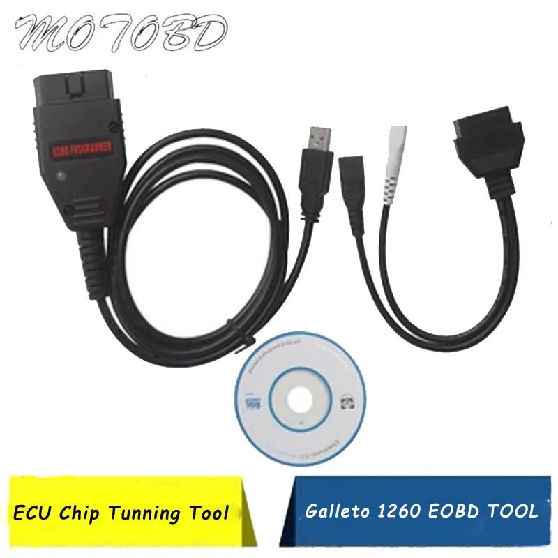 ECU-чип Galleto 1260 EOBD/OBD2/OBDII Flasher 1260, Чип ECU с чипом FTDI Galletto 1260 Diagnsotic интерфейс 1260, инструмент для настройки