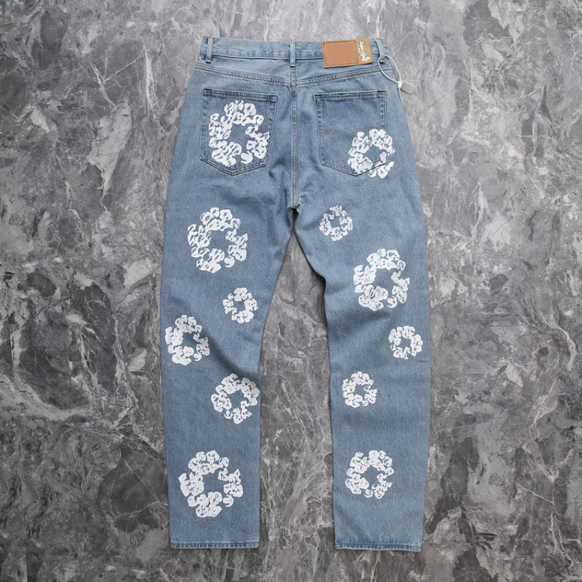High Quality Kanye High Street Jeans Kapok 1:1 Men Women Vintage Denim Jeans