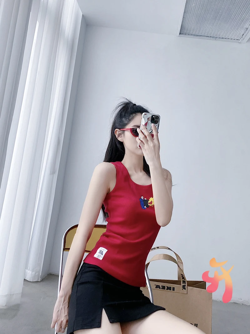 

Women's Clothes Ader Error Sleeveless T-shirts Movie Element Retro Tops Oversize Adererror Fashion T Shirt Female Single Product