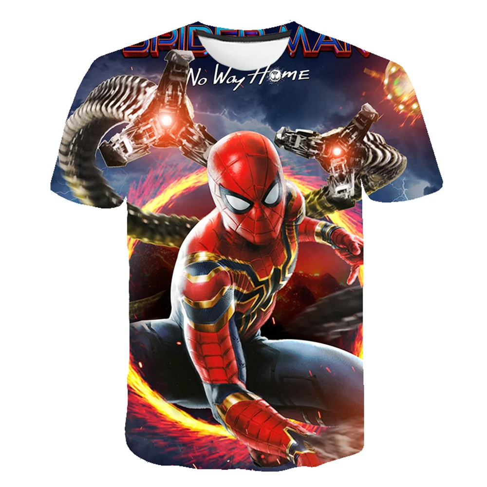 New Marvel Spiderman T-Shirts Clothes Casual Tops 1 to 14 Years Old Boys and Girls Fashion T Shirt Children 3D Print New Clothe