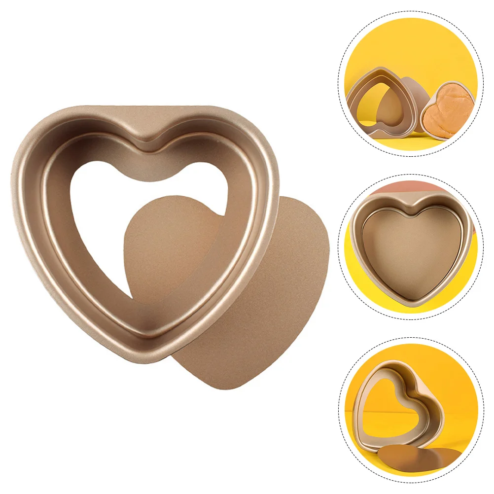 

Cake Pan Baking Pans Heart Round Push Bottom Oven Small Non Stick Chiffon Cheesecake Metal Tray Wedding Tin Gadget Diy