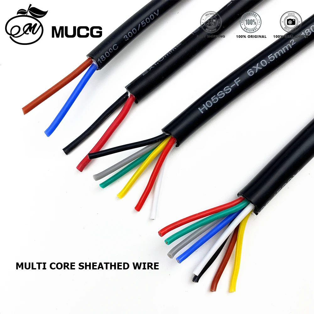 Многожильный силиконовый кабель 1/2/3/4/5/6/7/8/9/10/15/20/30/50/100 м теплостойкий