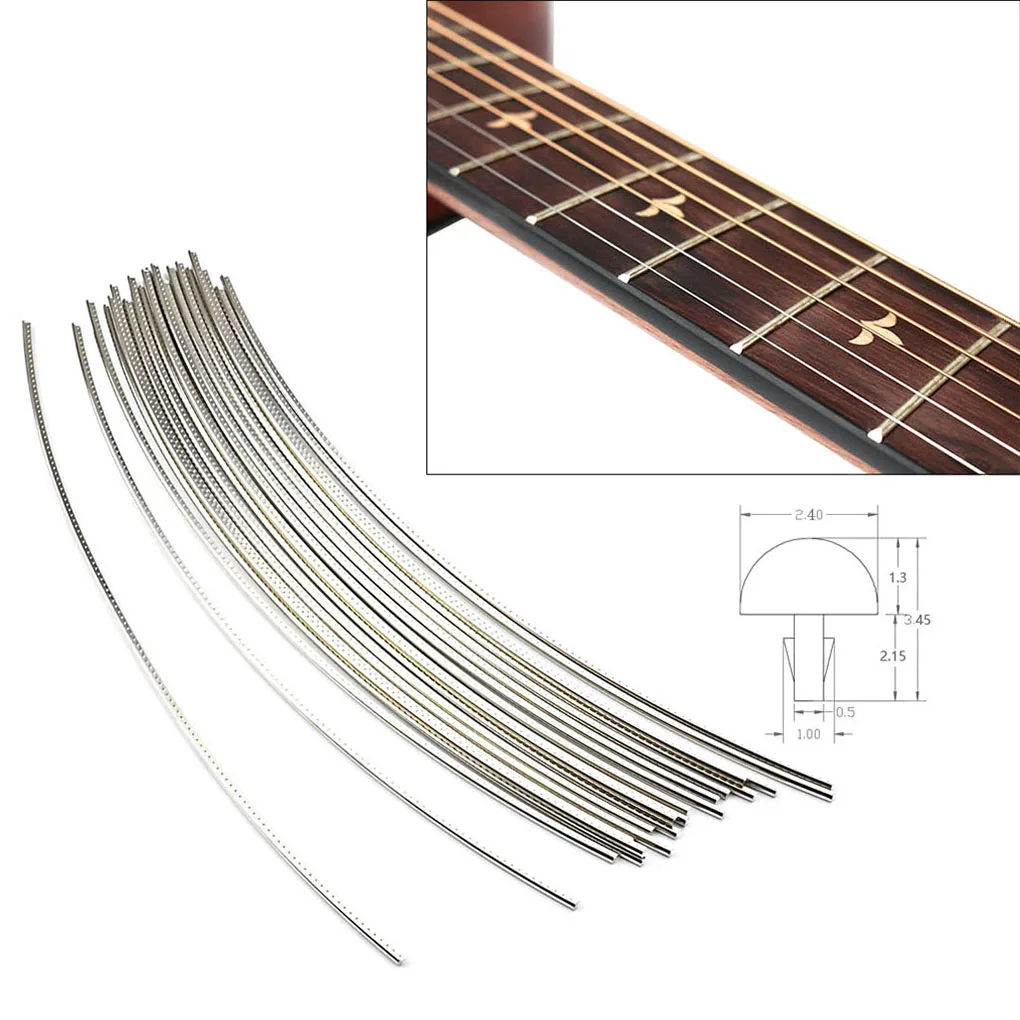 

25Pcs Guitar Fret Wires 2 4Mm Cupronickel Fretwire Professional Acoustic Electric Bass Musical Frequency Line 2 4mm