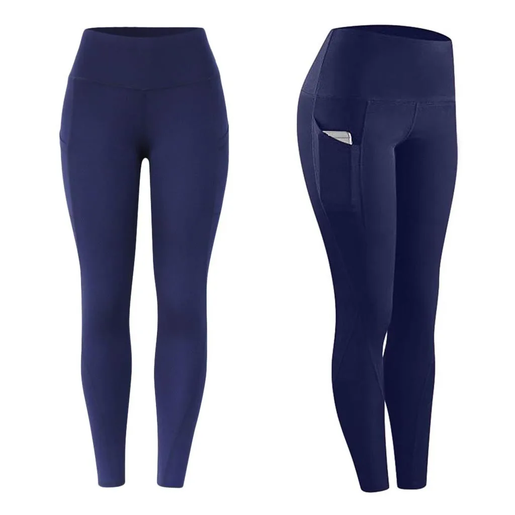 Casual Stretch Pants for Women Sports Cotton Long Pants Women with Pockets Push Up Leggings Athletic Out Fitness Women Pants