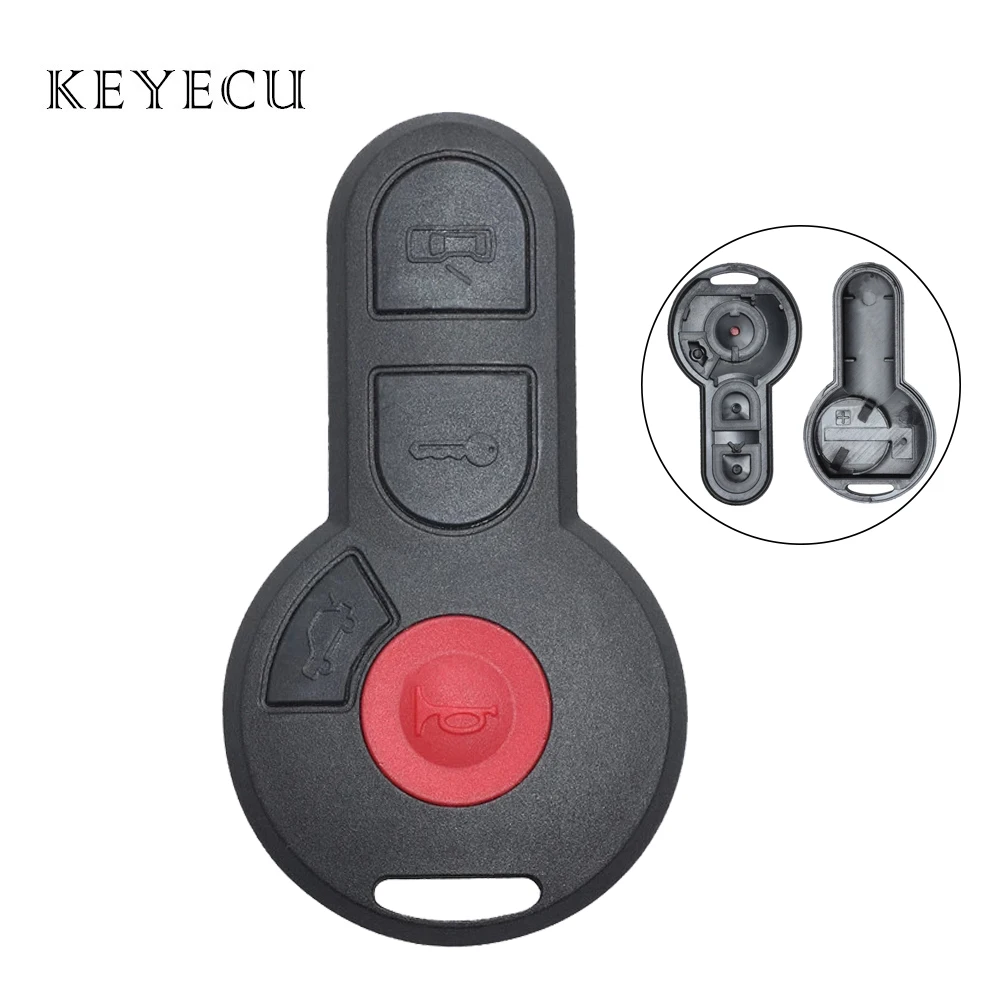 

Keyecu Replacement Remote Car Key Shell Case 3+1 Buttons for Volkswagen VW Beetle Golf Passat Cabrio Jetta