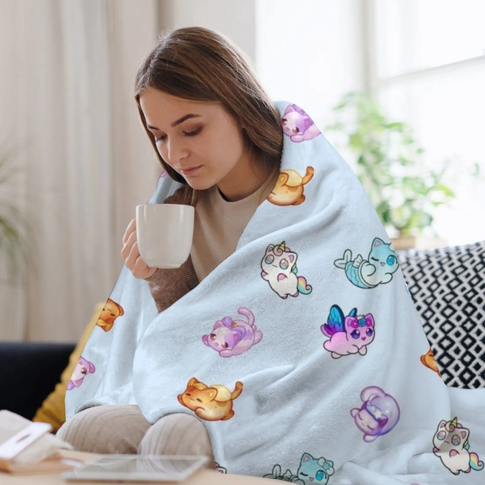 Meemeows Aphmau Cat плюшевый набор наклеек Mega милый кот-единорог aphmau плюшевые одеяла из