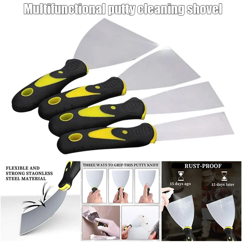 

Shovel Metal Scraper Durable Grounding Accessories Ground Wire Smooth Surface Scraper for Drywall Decals Wallpape Spackle