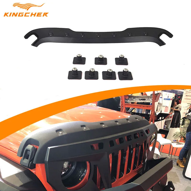 Защита капота Trail Armor для Jeep Wrangler JL Car Stone Guard Matt Black 2018+