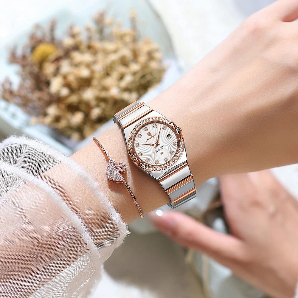 POEDAGAR женские часы с резьбовым циферблатом элегантные модные оригинальные