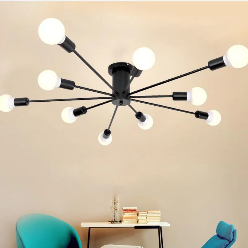 Европейская креативная потолочная лампа E27 светодиодные лампы потолочные для