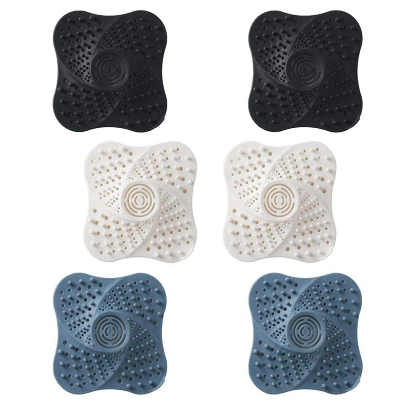 

Горячие силиконовые пробки для ванны JFBL, ловушки для слива раковины, фильтры для канализации для удержания волос и мелочей (6 шт.)