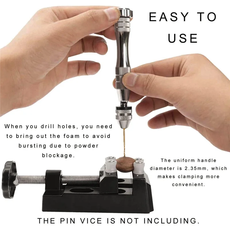 Micro-Twist Drill Bit Set - 10Pcs 0.6mm-2.2mm Tiny 2.35 Shank HSS Mini Engraving Bits Hole Drilling Tool