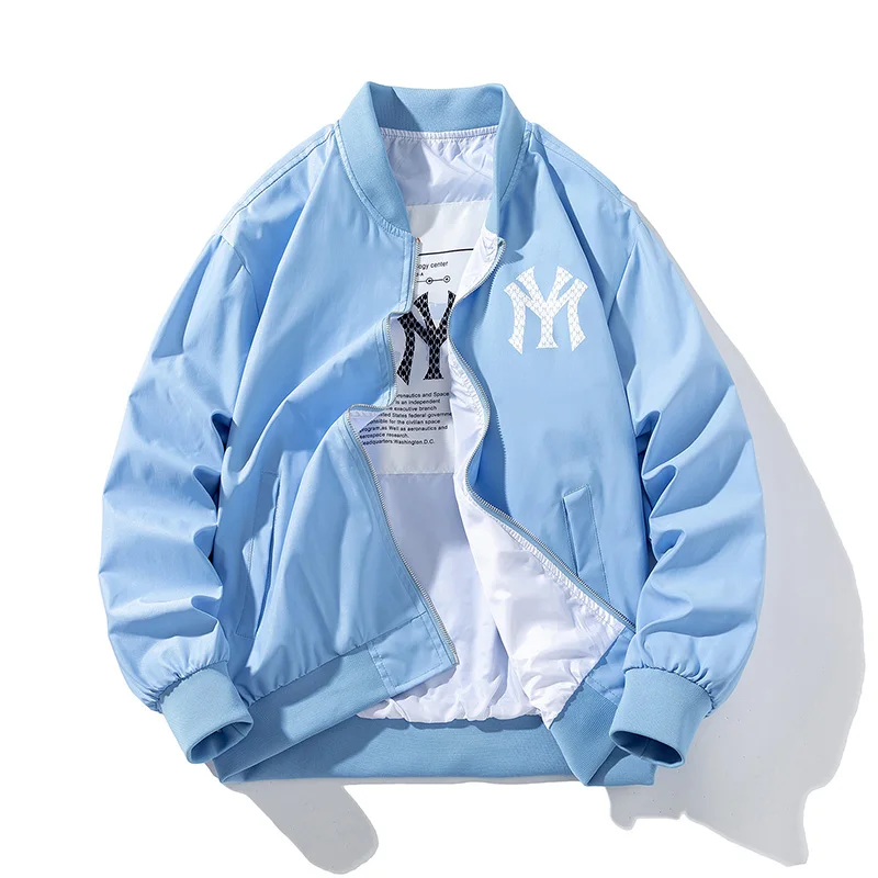 

Spring Autumn Men's Jacket Casual Slim fit Coat Female Embroidery Couple Bomber Jacket Long Sleeve Baseball Outwear Korean