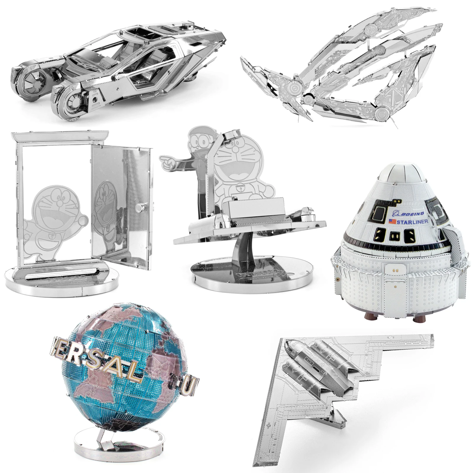 

3D Metal Puzzle B-1B LANCER F-117 NIGHTHAWK APOLO SATURN RAY DOOR model KITS Gift jigsaw Toys For Children