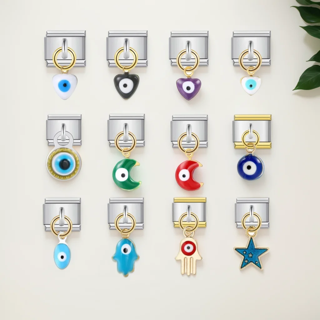 Браслеты сделай сам красочная подвеска в виде Луны звезды сглаза очаровательные