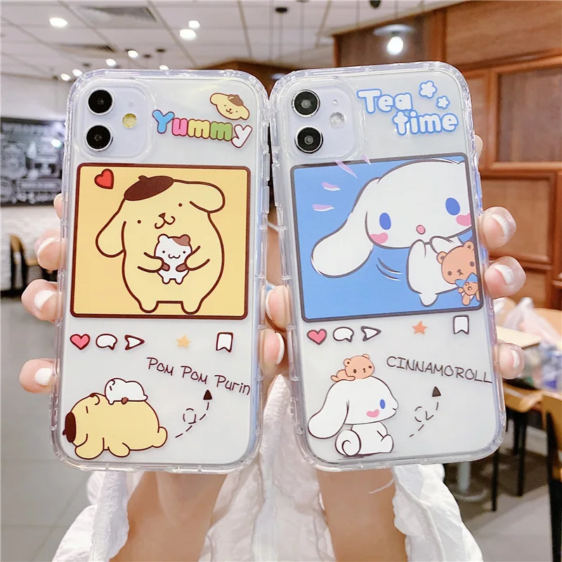 

PG-SLO-203 For IPhone 7 8 Plus Case Fashion Cartoon Cute Dog Cover for IPhone 11 12 13 Pro X XR XS Max Shockproof Phone Case