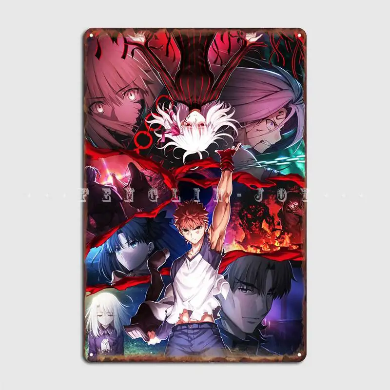 

Fate Stay Night Metal Plaque Poster Wall Decor Cinema Garage Pub Garage Decoration Tin Sign Poster